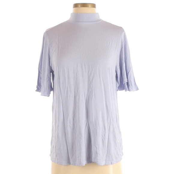 NEW Michael Stars | Tee Triangle Back Blue High Neck - Picture 1 of 4